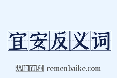 宜安反义词是什么意思的图片